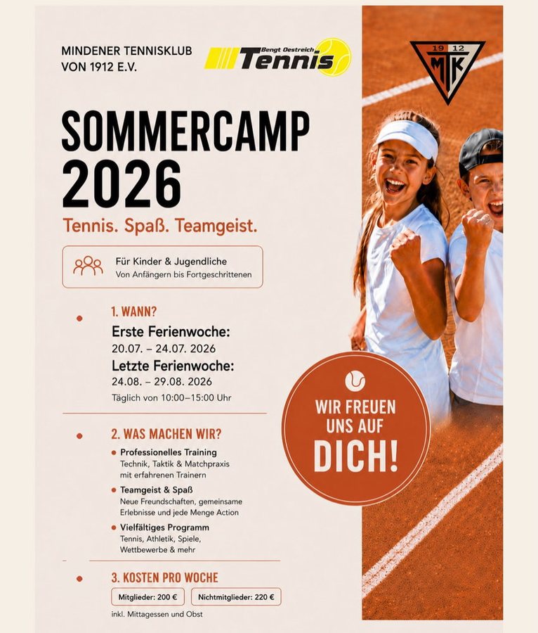 Einige Plätze sind noch frei in der ersten Ferienwoche und auch in der letzten Ferienwoche. Meldet euch an über info@m…