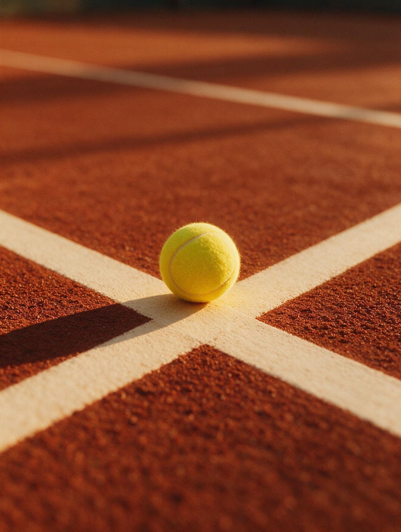 Tennisbälle auf Asche