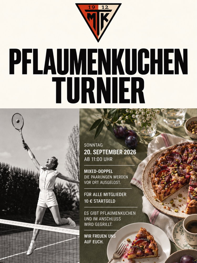Pflaumenkuchenturnier am 20.09! Es ist wieder soweit. Wie jedes Jahr im September findet das Pflaumenkuchenturnier im…